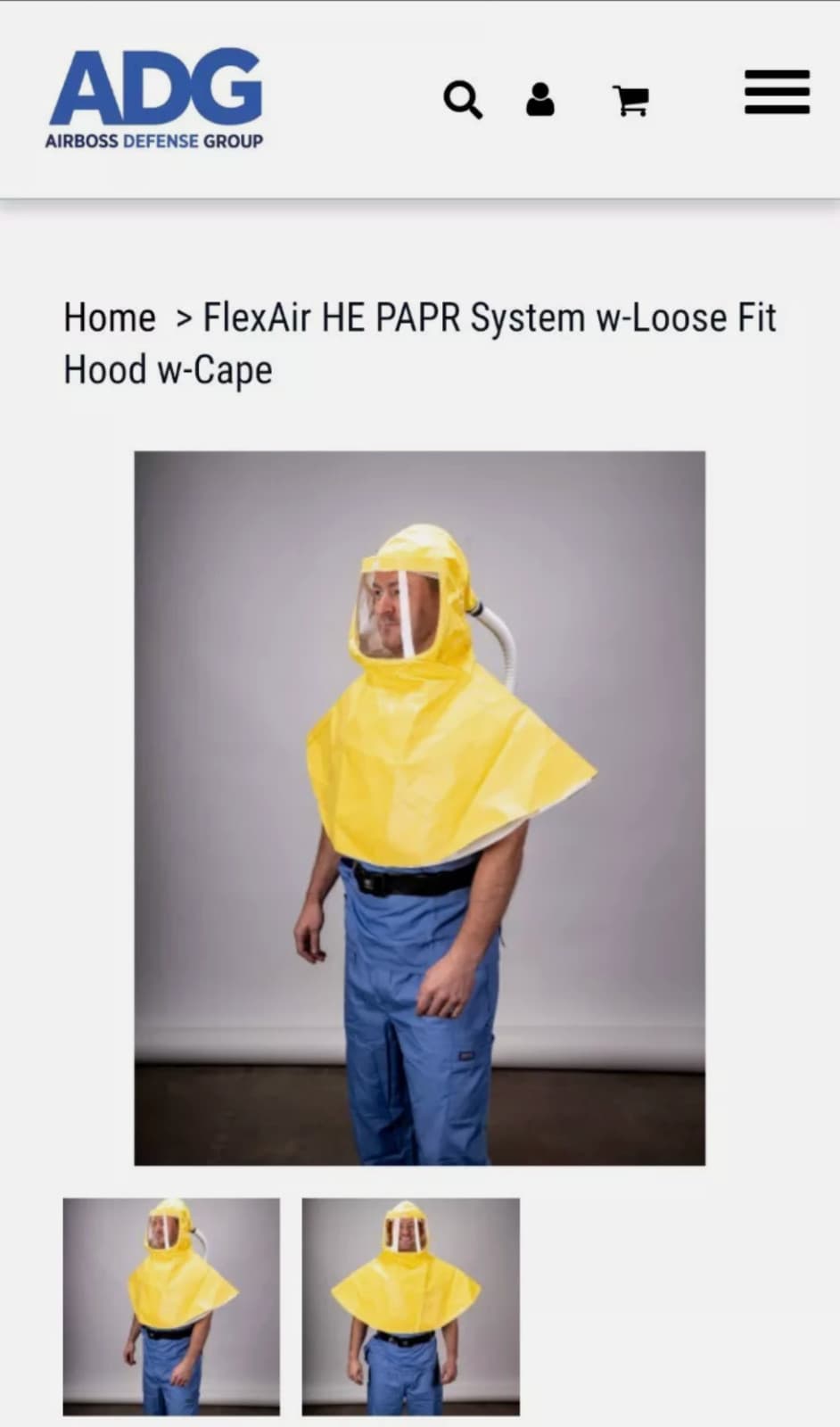 FlexAir Powered Air Purifying Respirator  with blower cape PAPR w/filters 4