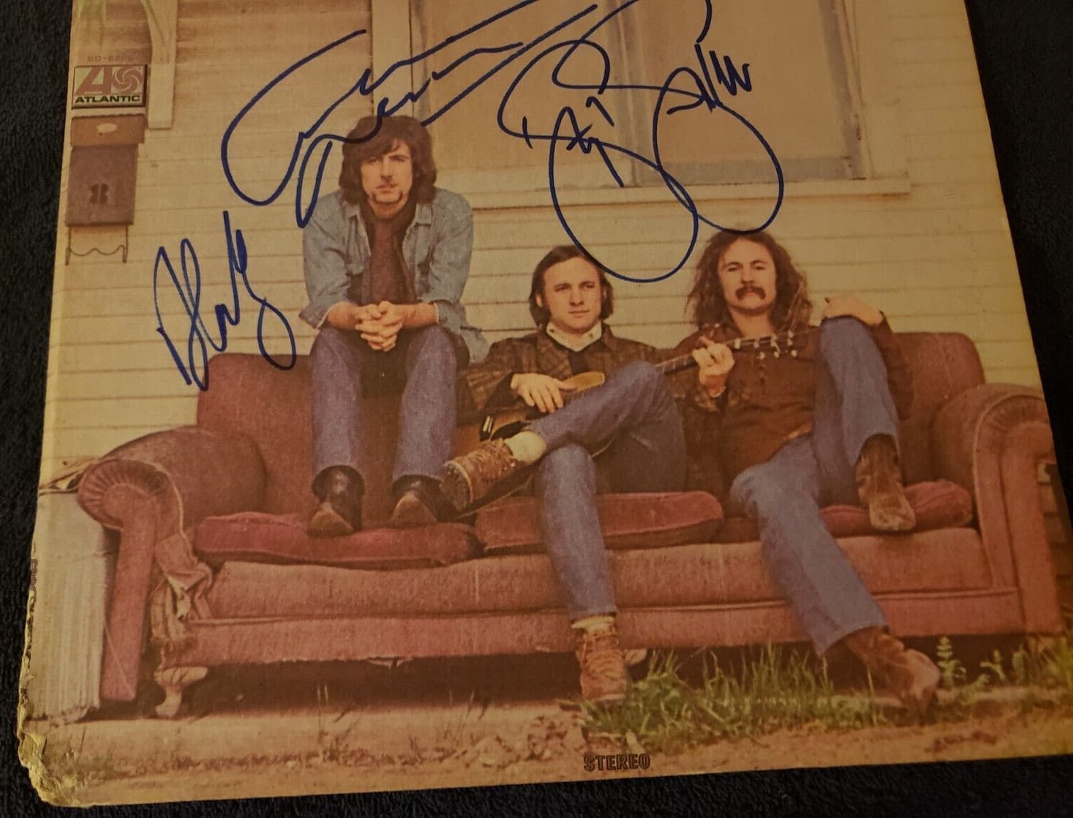CROSBY STILLS & NASH SIGNED RECORD SELF TITLED ALL 3 ULTRA RARE R.I.P WOW PROOF! 4
