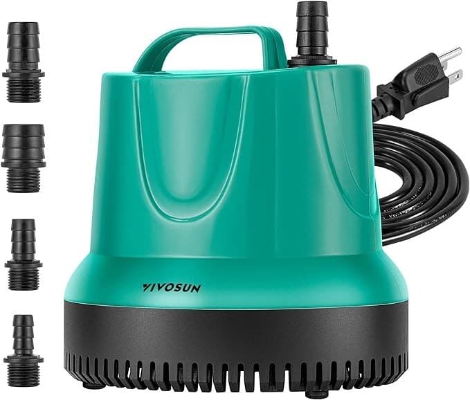 VIVOSUN 660GPH 40W Submersible Pump for Fish Tank, Pond, W/ 5ft Power Cord