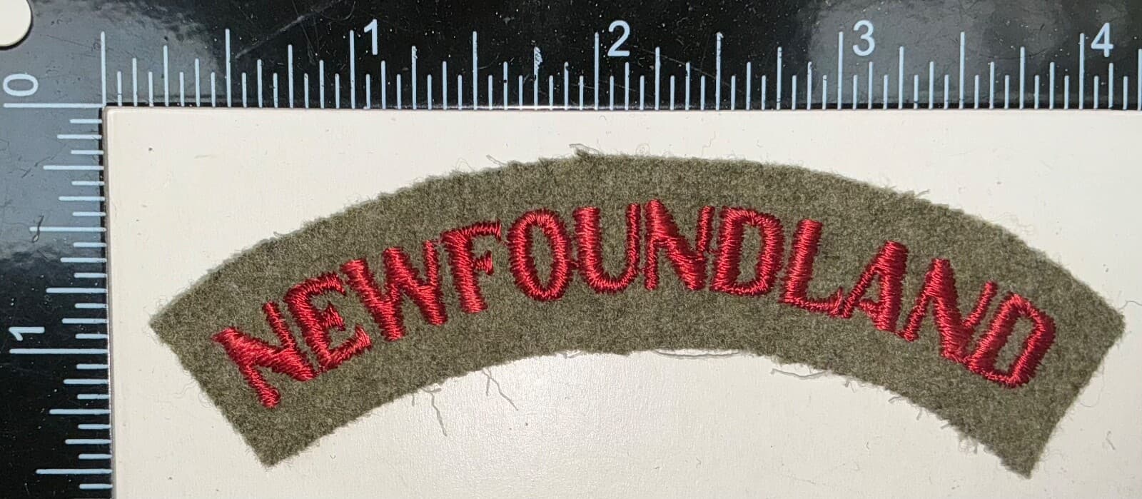WWII British Army Newfoundland Troops Patch Formation Sign