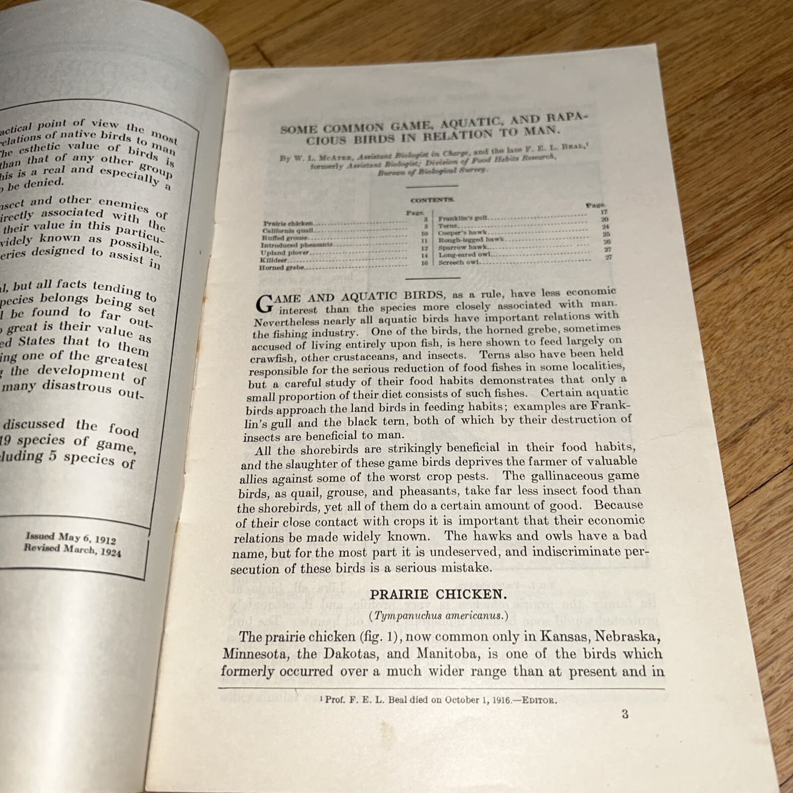 2 USDA Books COMMON USEFUL BIRDS / GAME AQUATIC & RAPACIOUS BIRDS 1926 / 1924 3