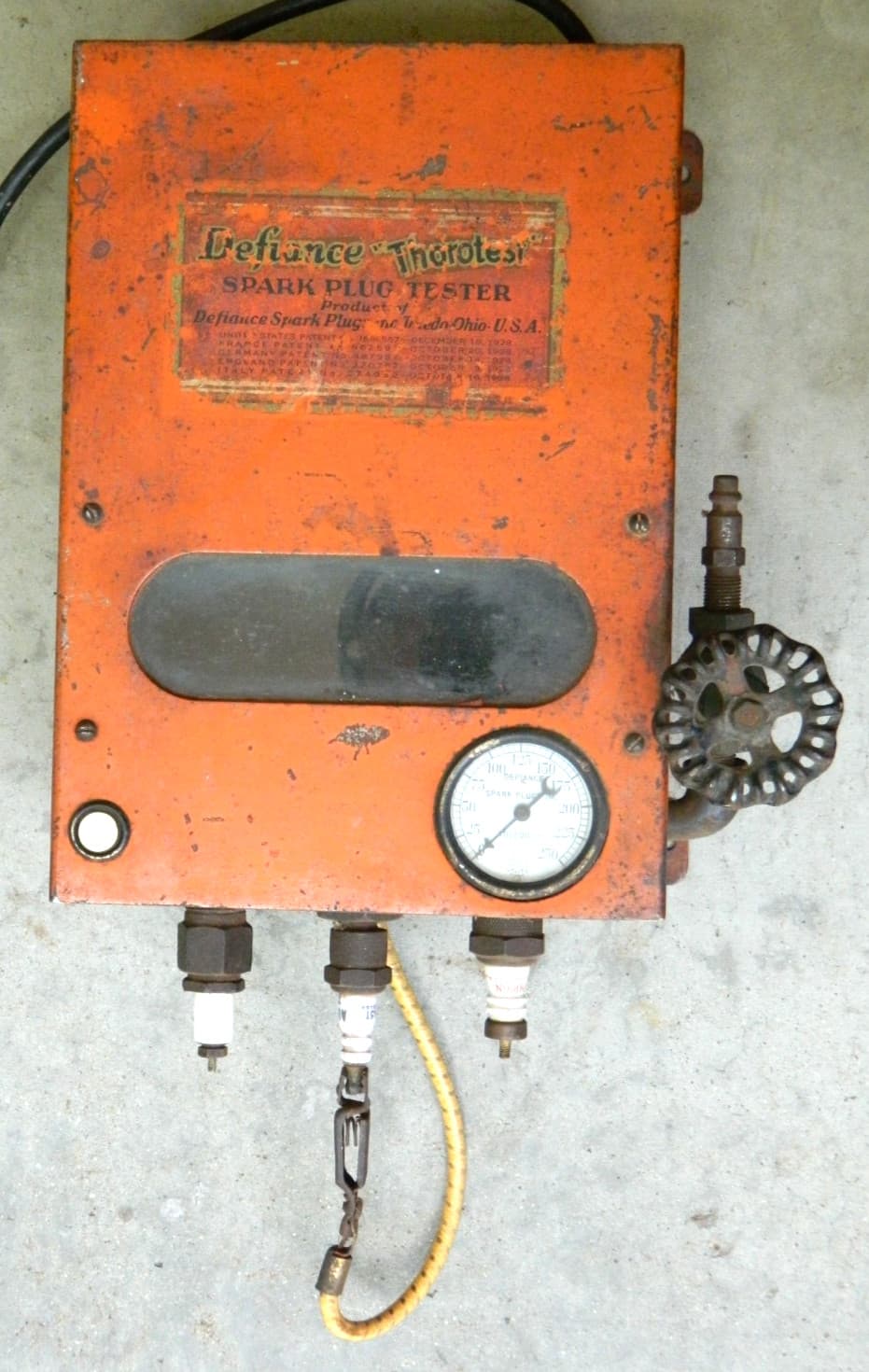 Rare 1920's / 1930's Defiance Thorotest Spark Plug Tester (AS-IS, Read)