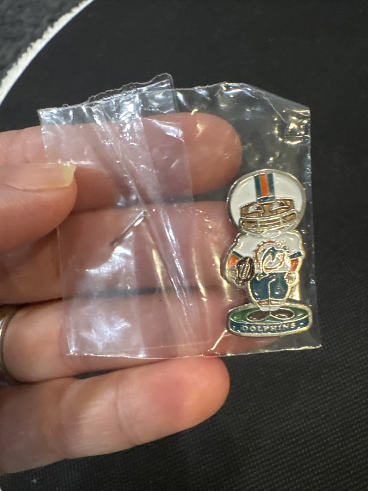 Early mini football shaped Pathtag - Miami Dolphins  4