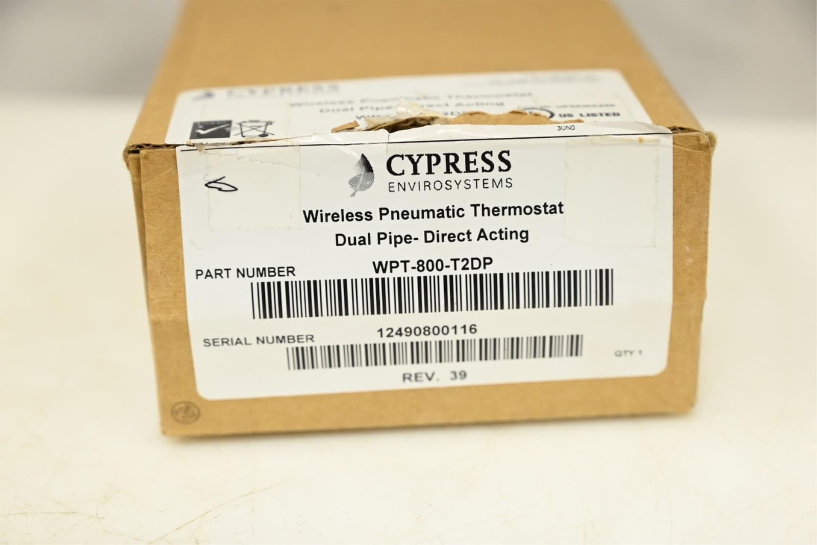 Cypress WPT-800-T2RP Wireless Pneumatic Thermostat Dual Pipe-Reverse Acting 5
