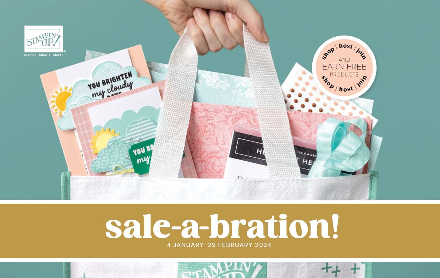 Stampin' Up! 2023-2024 Catalog/Idea Book+Holiday + Spring Mini + Sale-A-Bration 2