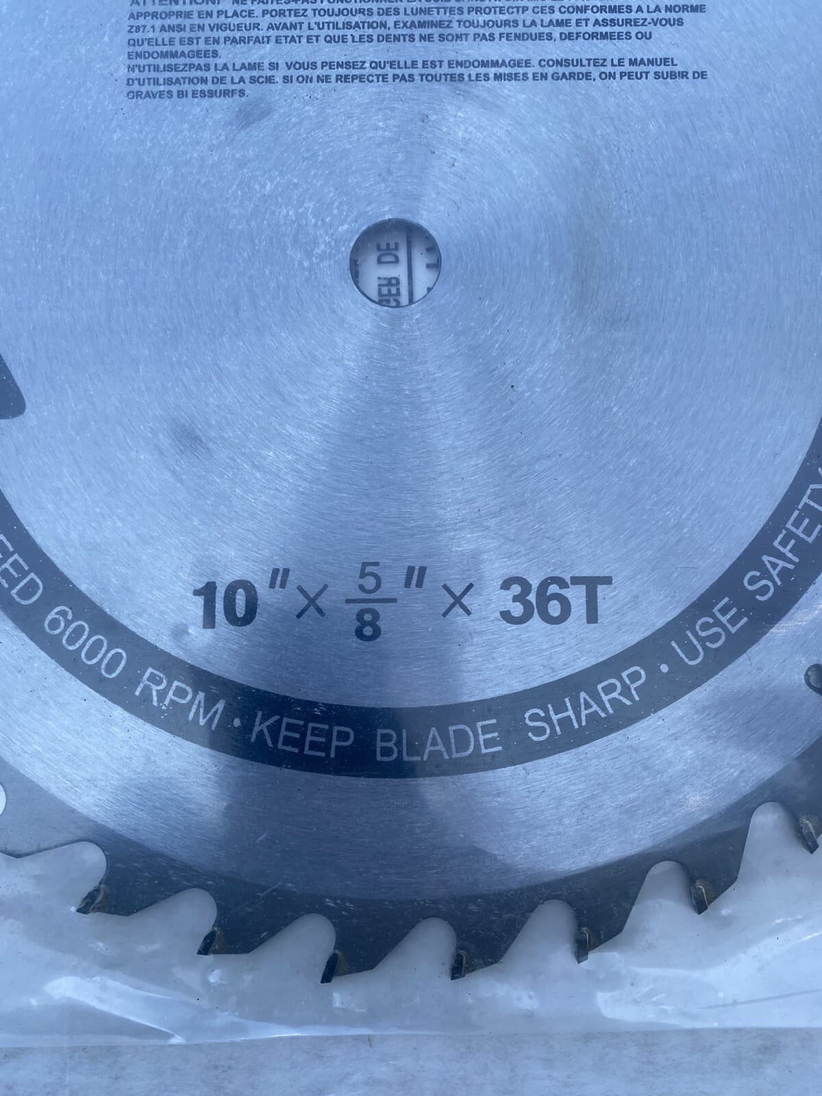 10" x 5/8” x 36T w/ 5/8" Circular Saw Blade - New 2