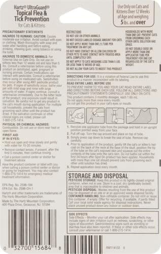 Hartz UltraGuard Topical Flea & Tick Prevention for Cats and Kittens - 3 Monthly 4