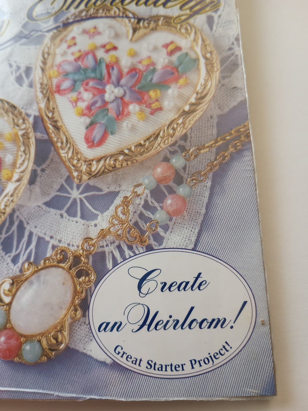 New Bucilla Ribbon Embroidery Summer Blossoms 2" Heart Pins 40998  5