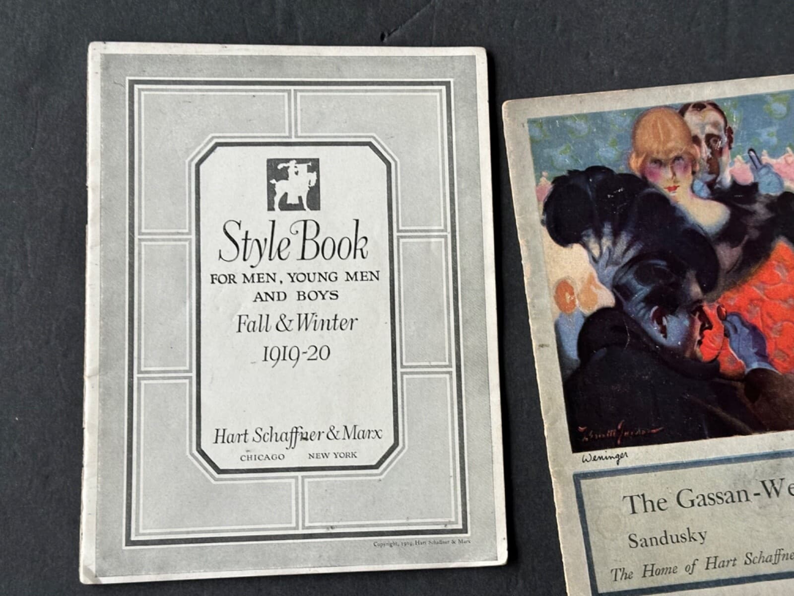 ANTIQUE Mens Fashion Catalog Hart Schaffner Marx 1920s Vintage Advertising 3