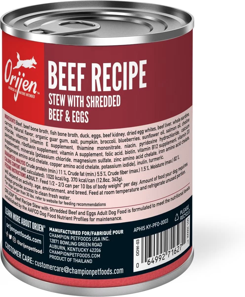 Orijen Beef Stew Canned Dog Food 12 Pack of 12.8 Oz Cans 2
