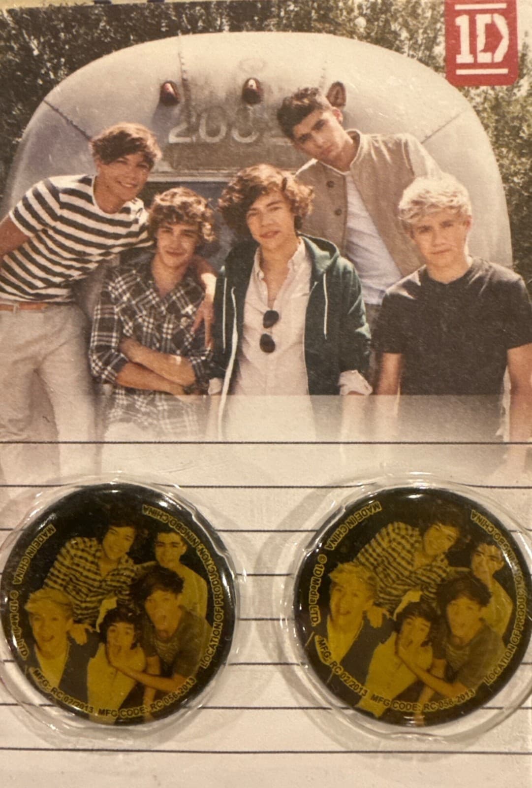 1D One Direction GROUP 11pc Locker Set Dry Erase Board 8.5" x 6.75" 2013 AS IS! 5