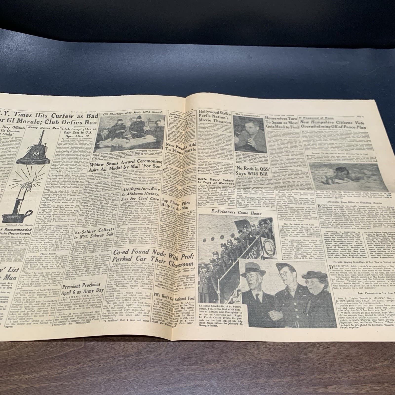 Vintage WW2 Stars & Stripes Newspaper March 1945 “26 Planes Shot Down”. F9 4