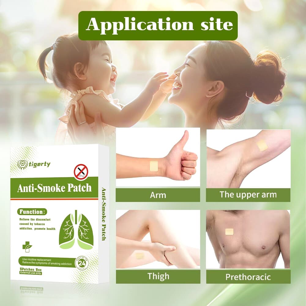 🚭5PCS Anti Smoking Patches Natural Nicotine Craving Relief Herbal Detox Aid Pad 2
