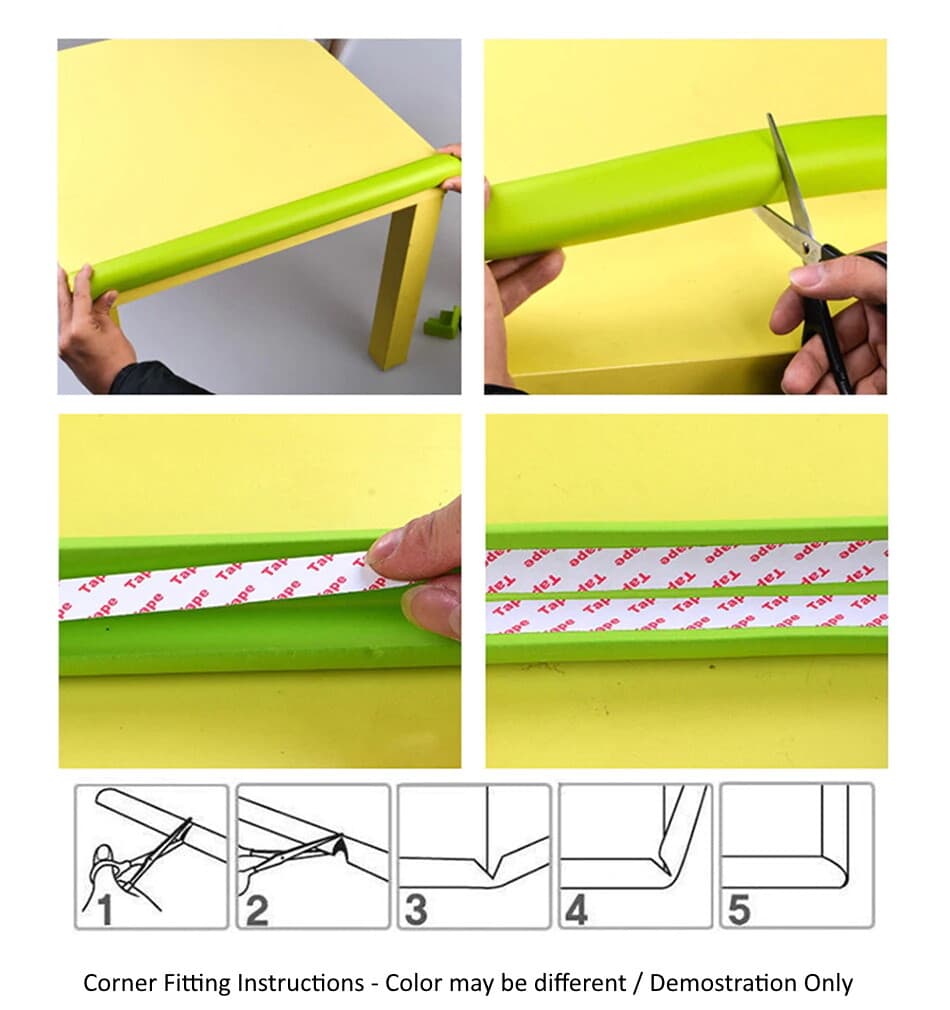 Gray - Corner Protector Foam Bumper Baby Safety Guard Strip Table Edge Desk 2M 3