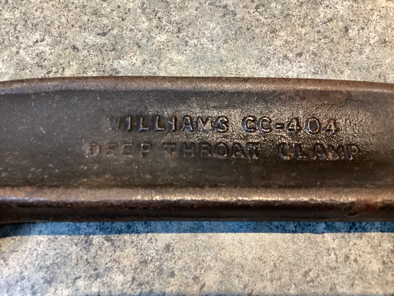 Vintage J.H. Williams CC-404 Deep Throat Clamp 4" C-Clamp - better condition  3