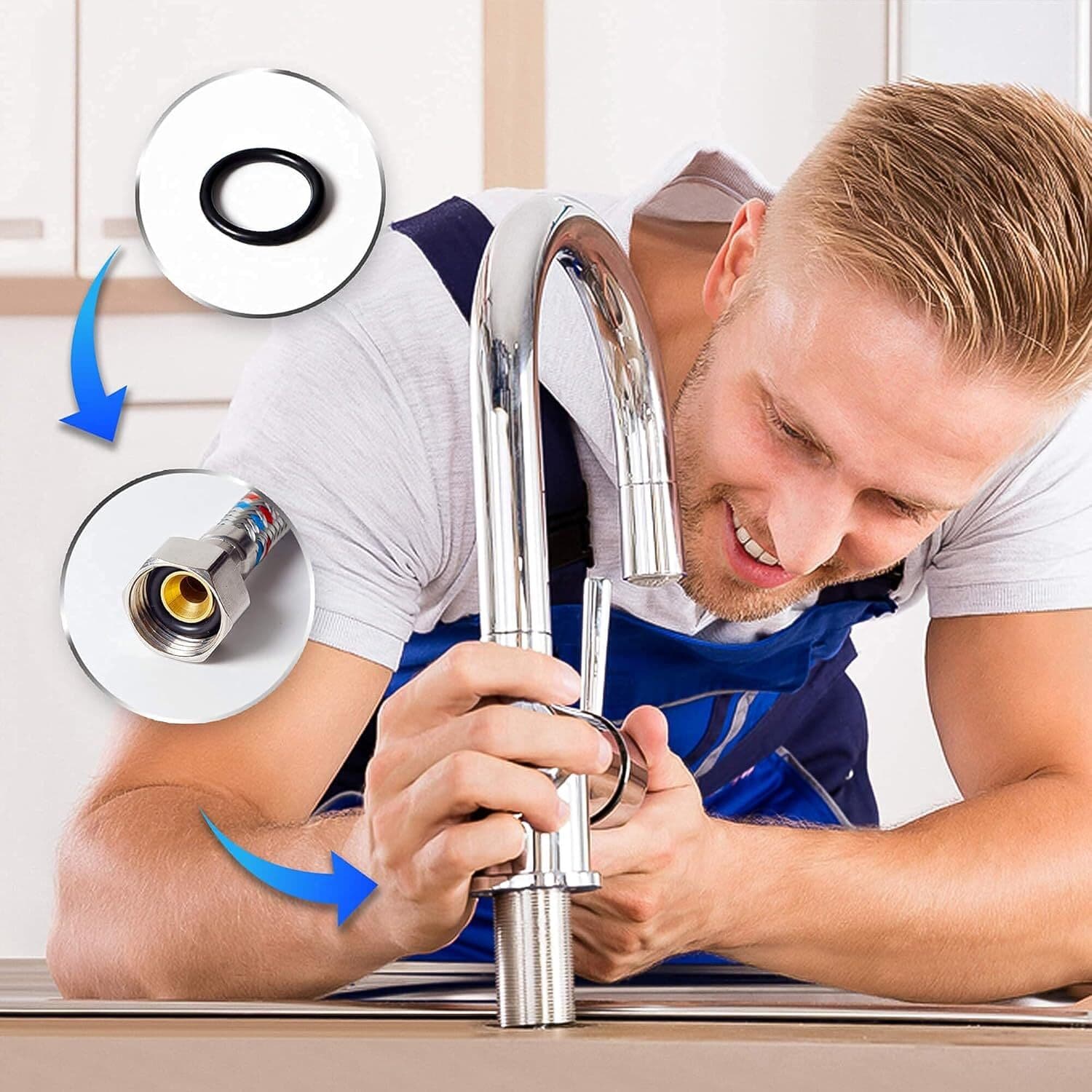 270 Pcs Rubber O Rings Assortment Kit 18 Sizes for Automotive Removal Tool 5