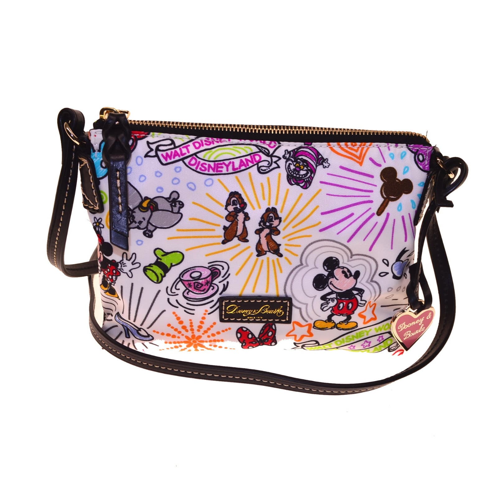Disney Dooney & Bourke Nylon Sketch Pouchette Crossbody SUPER Cute Tinker Bell