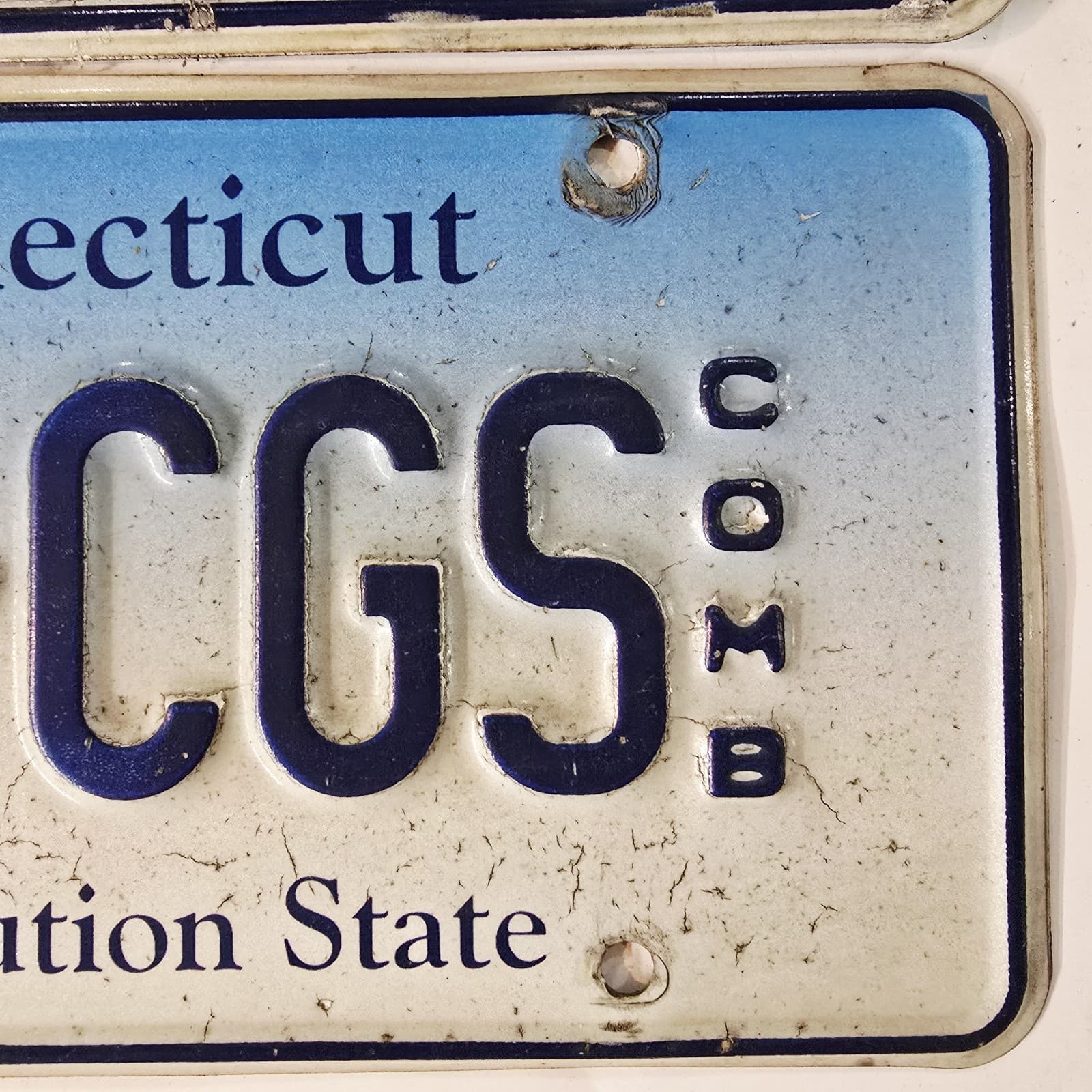 CONNECTICUT COMBINATION LICENSE PLATE PAIR 🔥FREE📬🔥 282 CGS ~ MATCHING SET 5
