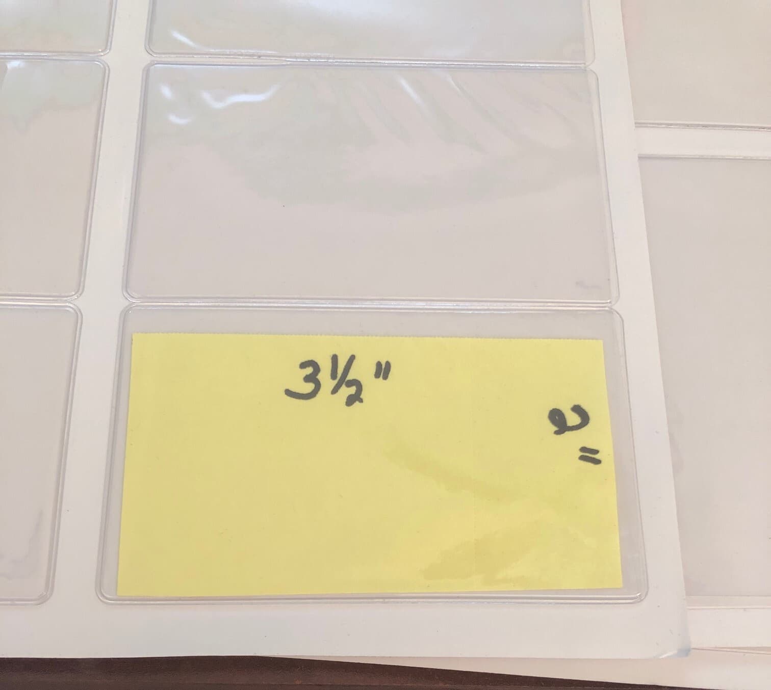 2 1/4" x 3 3/4" Clear Flexible Vinyl Pouch w/Adhesive Backing - Pack of 100 2