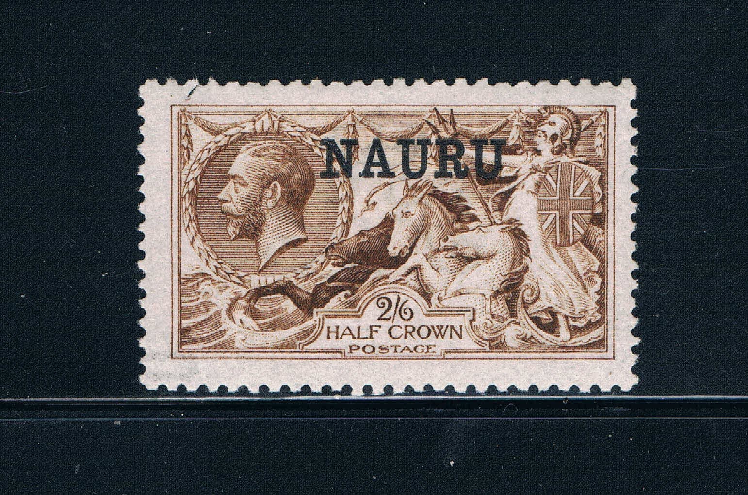 Nauru - 1916-23 - 2sh6p Seahorse --  Deep Brown - SC 13a [SG 19] Mint 20 - A