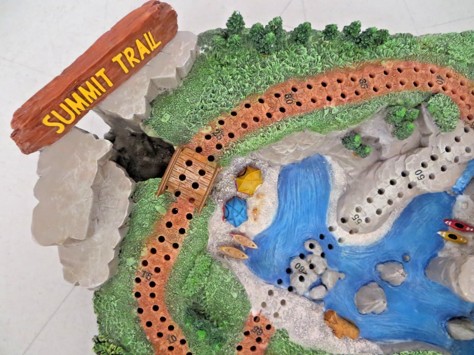 Rare Cribbage Board Summit Trail Two Track Outside Inside Unique Game 4