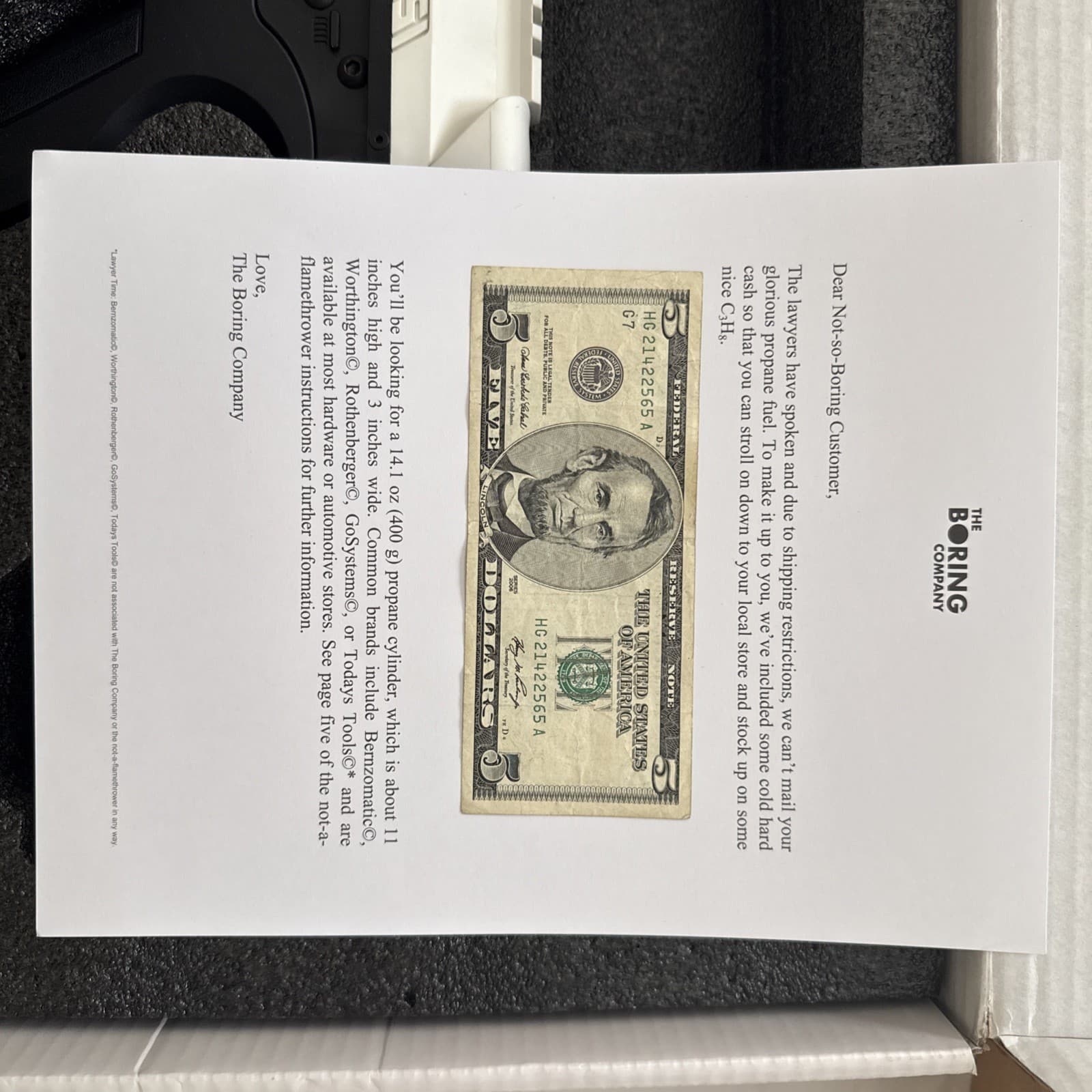 Not A Flamethrower Serial #60 The Boring Company * Ultra Rare Gem * 6