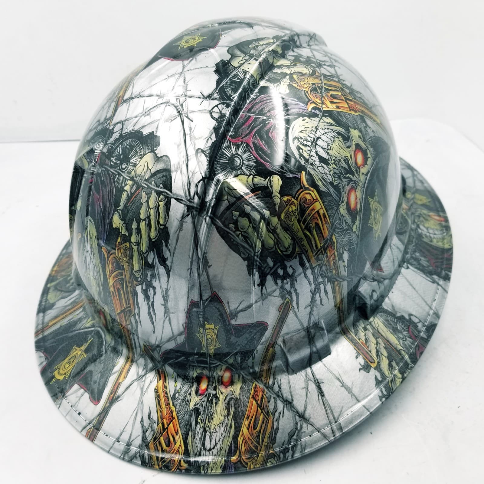 FULL BRIM Hard Hat custom hydro dipped , NEW DIRTY DIRTY HARRY NEW  4