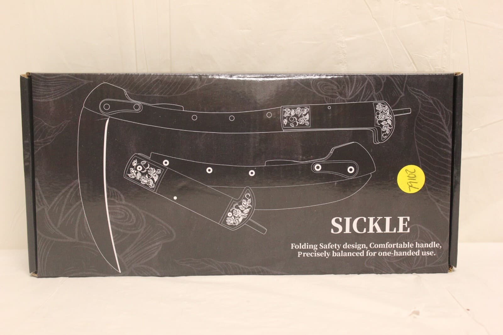 Black Sharp Folding Sickle Garden Tool Portable Safety Grass Hand Sickle D3 2