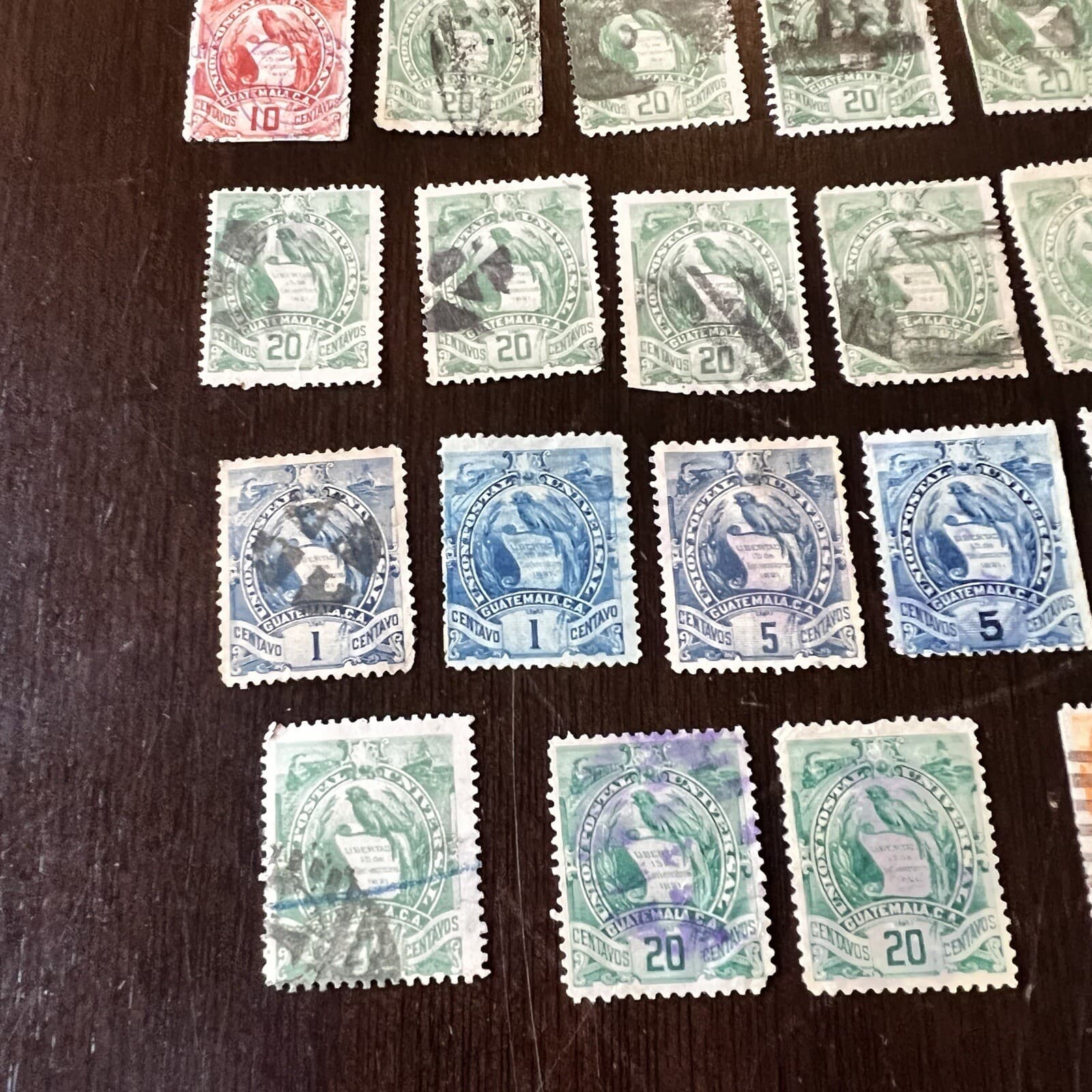 1886-1893 GUATEMALA BIRDS INVESTOR LOT OF 35 STAMPS 5