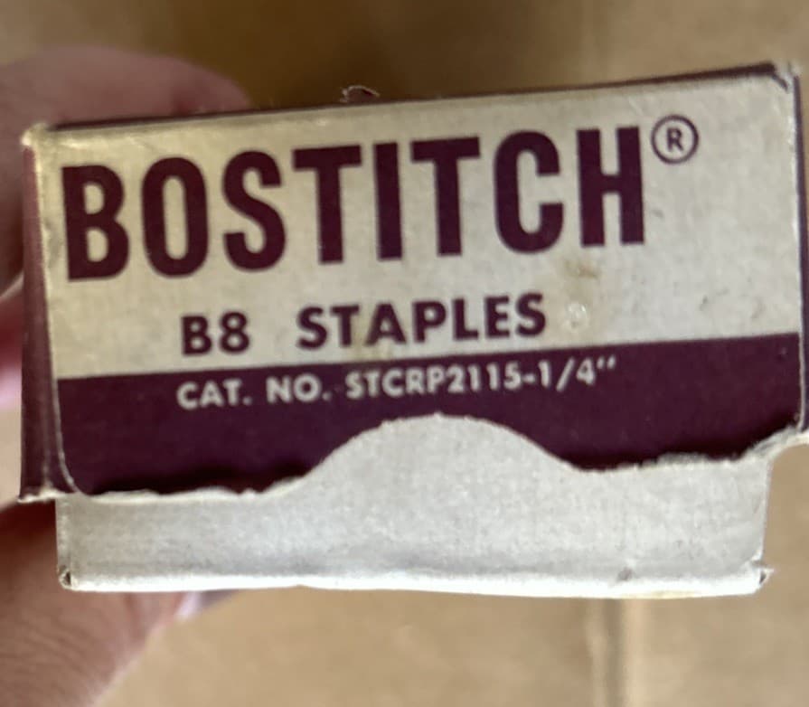 Vintage Bostitch Staples For B8 Stapler STCRP2115-1/4" 5