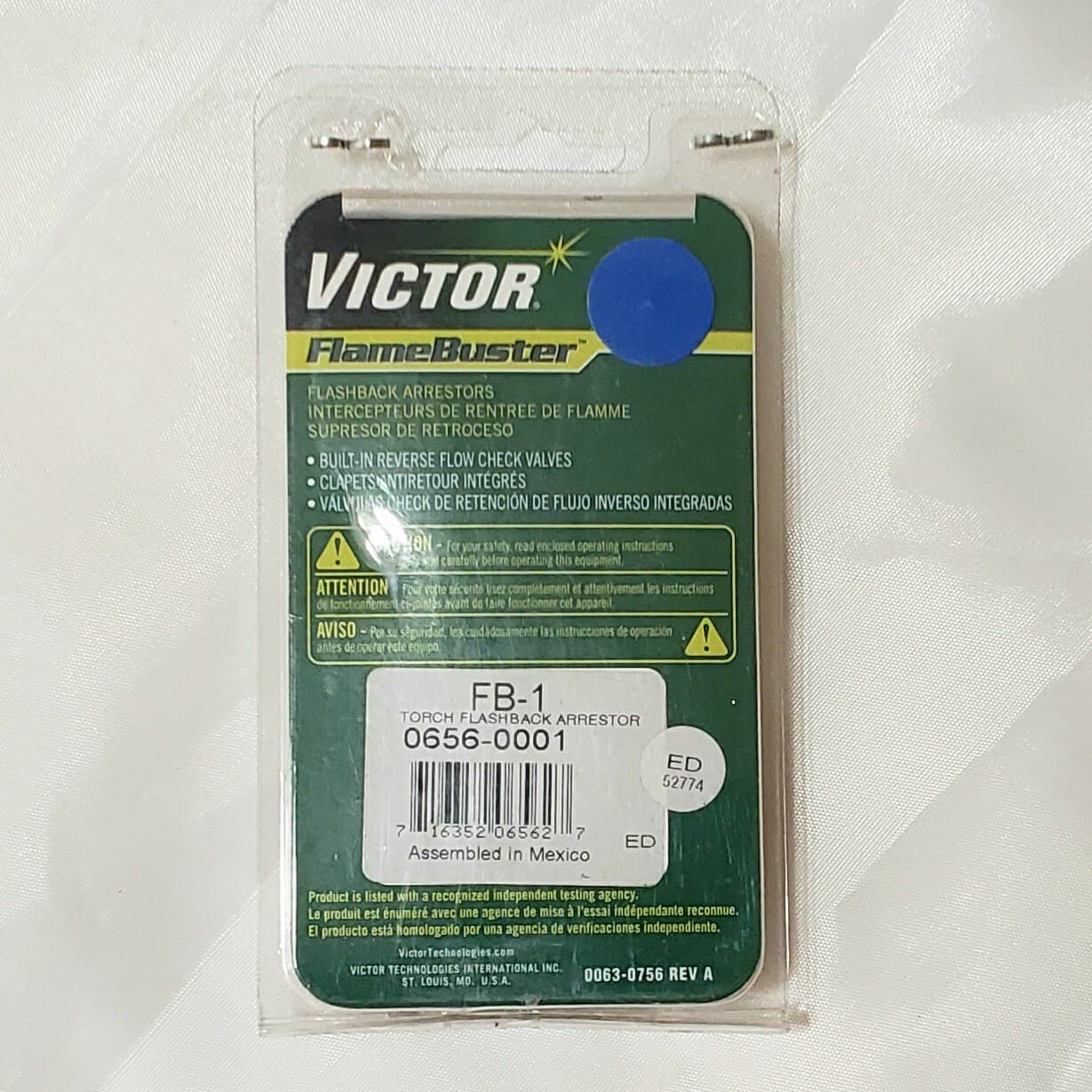 Victor Flame Buster FB-1 Flashback Arrestor Set Torch Oxygen Fuel Check Valve 2