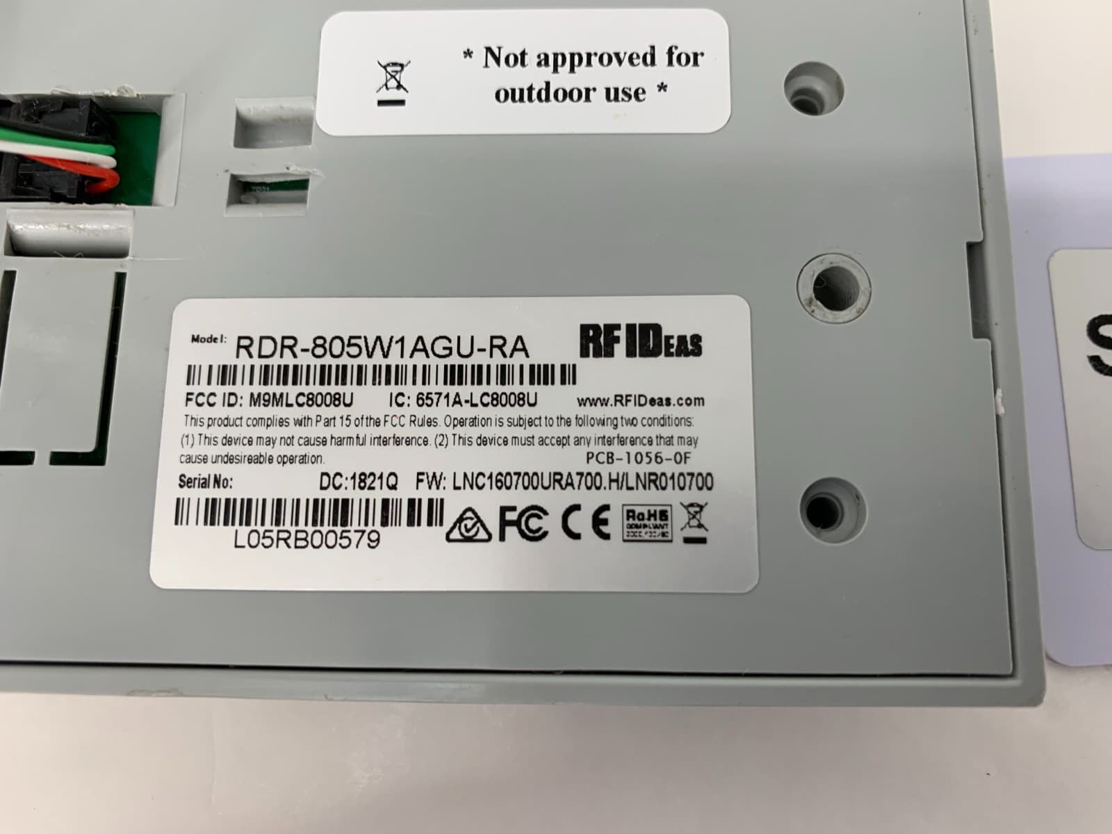 Rf Ideas RDR-805W1AGU-RA pcProx Plus Wave ID Badge Reader Surface Mount Gray 4