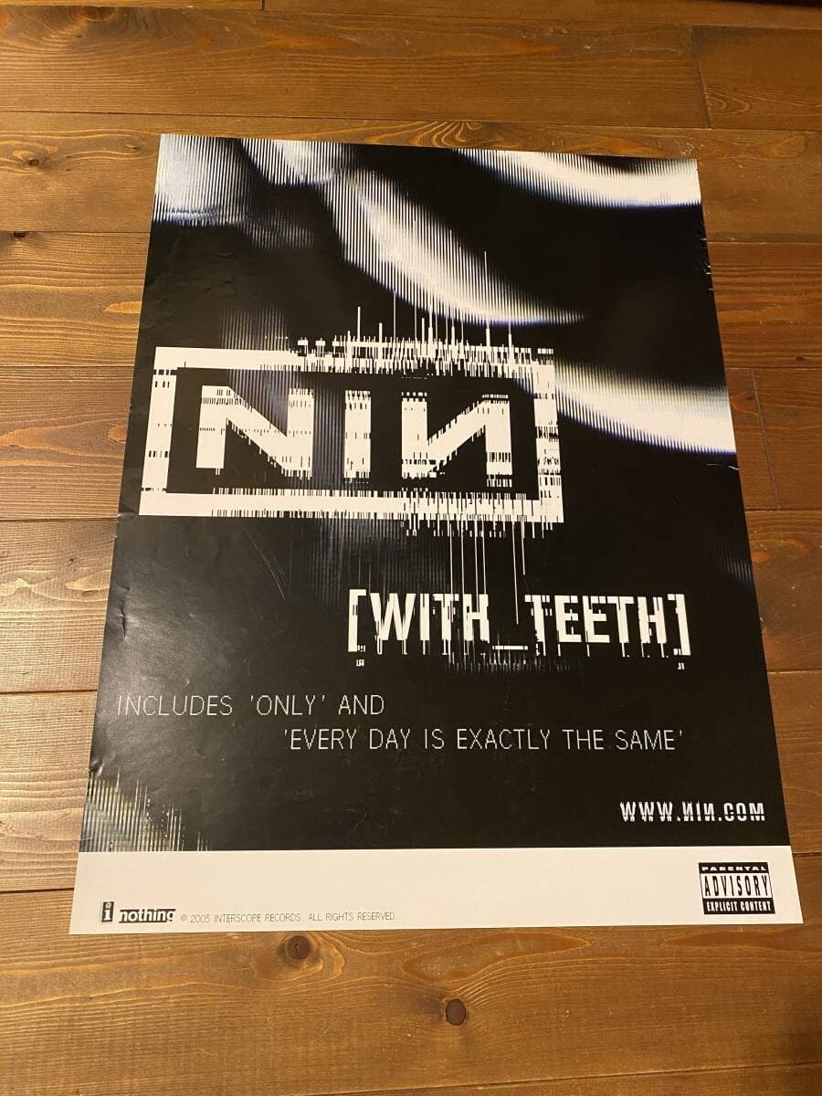 NIN NINE INCH NAILS WITH TEETH Promotional poster 17 x 24 inch Japan