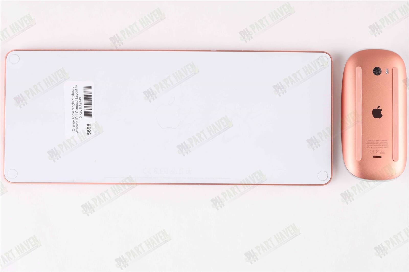 Apple Magic Keyboard 2 W/Touch ID + Magic Mouse Combo - Orange No Lighting Cable 3