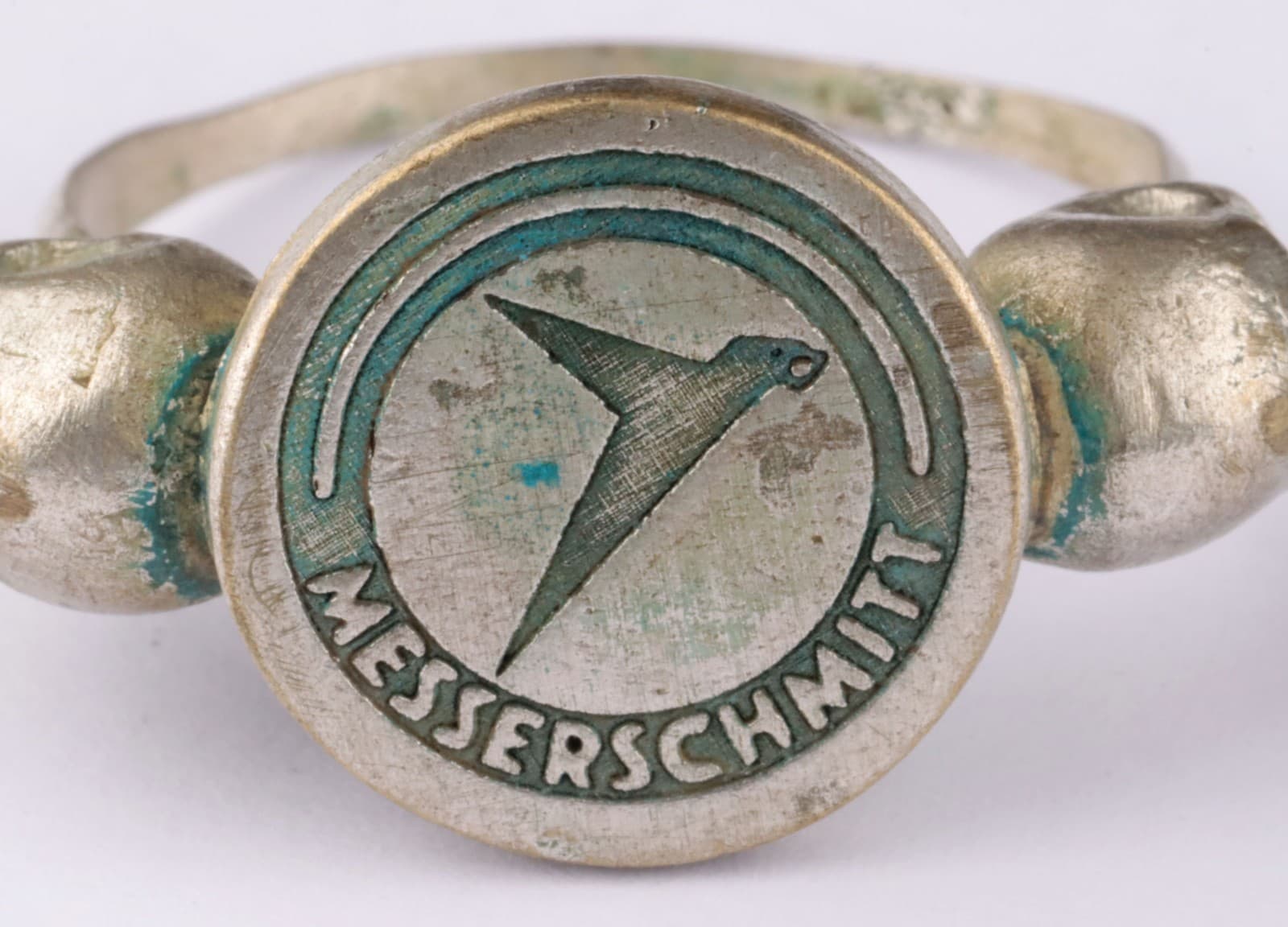WW2 Luftwaffe signet Messerschmitt Skull German Ring war period WWII air force G 6