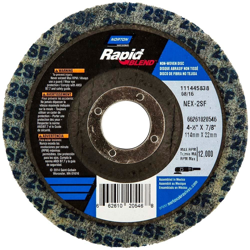 Norton 66261020546 Rapid Blend Deburring Depressed Center Type 27, 4-1/2 In Disc