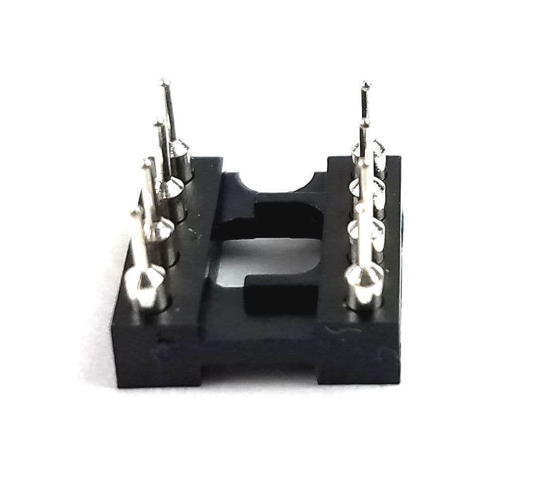 5PCS DIP-8 IC Sockets Machined Round Contact Pins Holes Pitch 2.54mm DIP8 DIP 8 5