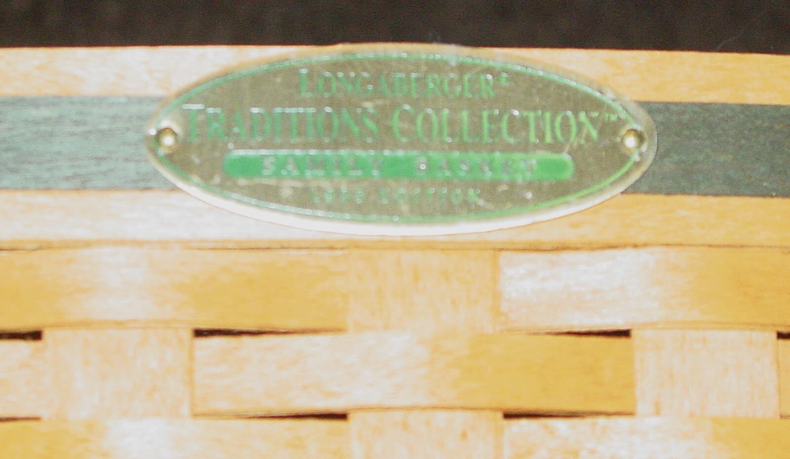 NEW 1995 LONGABERGER TRADITIONS FAMILY BASKET WITH PROTECTOR 4