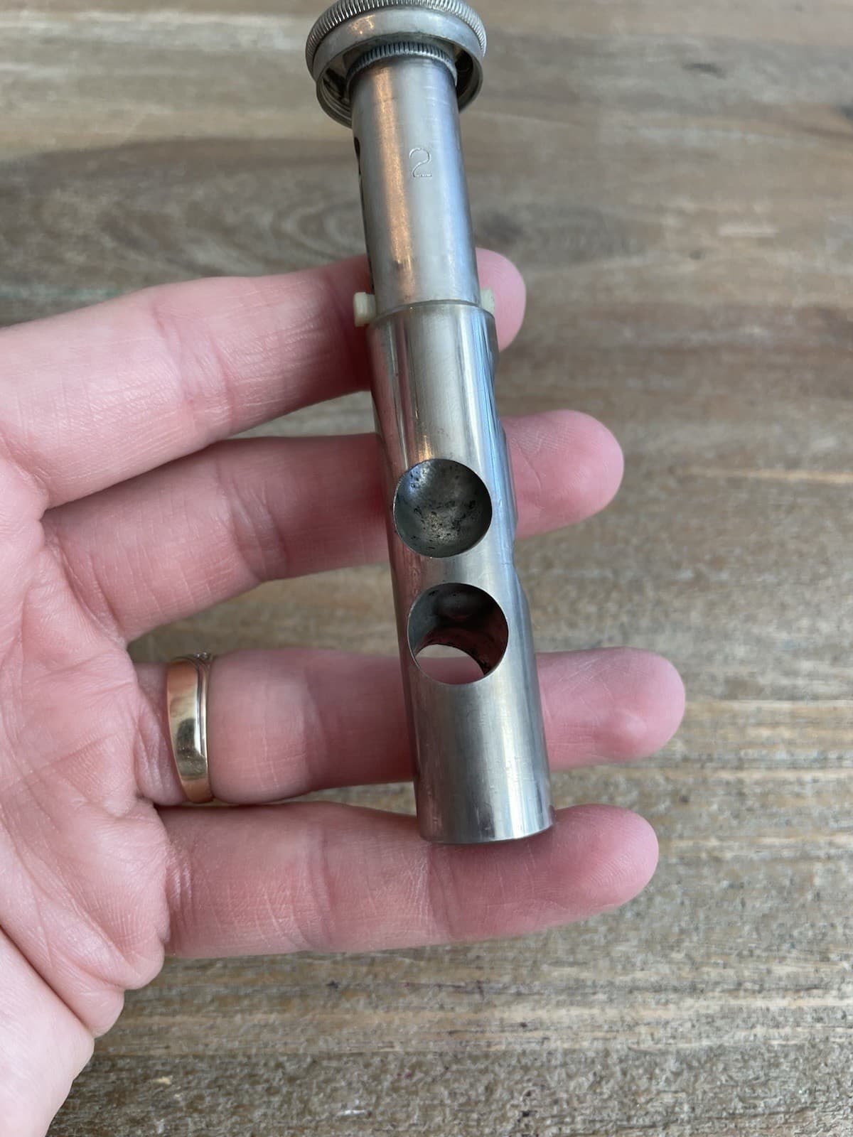 Genuine Part Yamaha YTR-232 Trumpet Complete #2 Valve Button Casing Stem Cap + 3