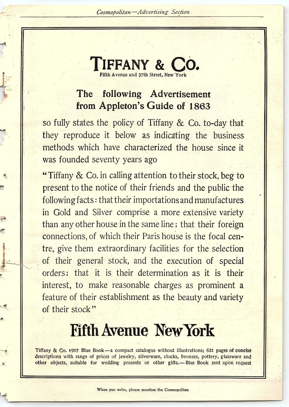 1907 THE PIANOLA PIANO THE AEOLIAN CO NEW YORK TIFFANY & CO PRINT AD Z2525 2