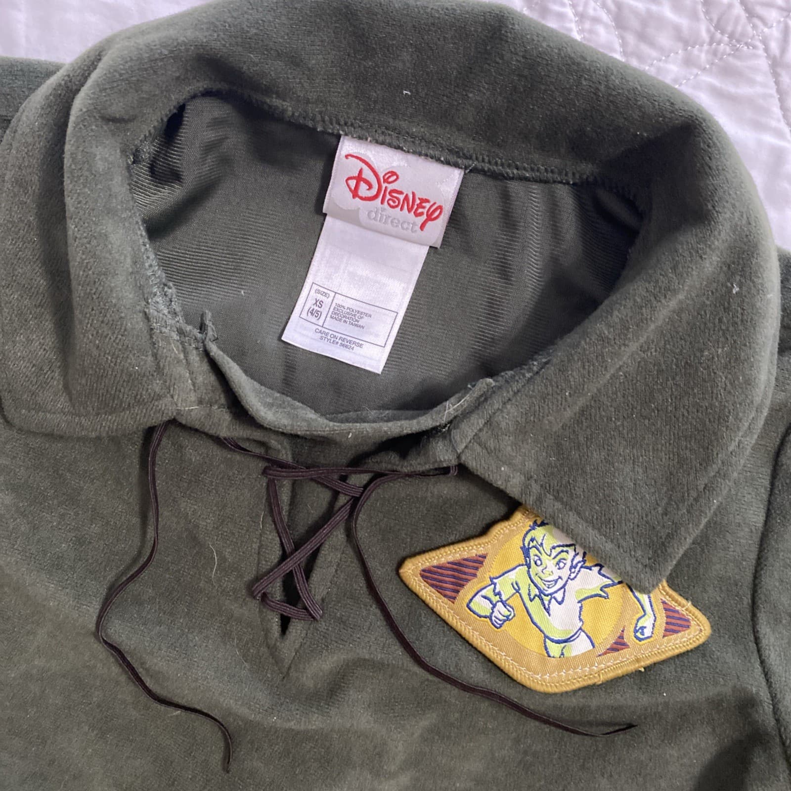 Child Vintage Disney Direct Peter Pan Costume, XS 4/5 3