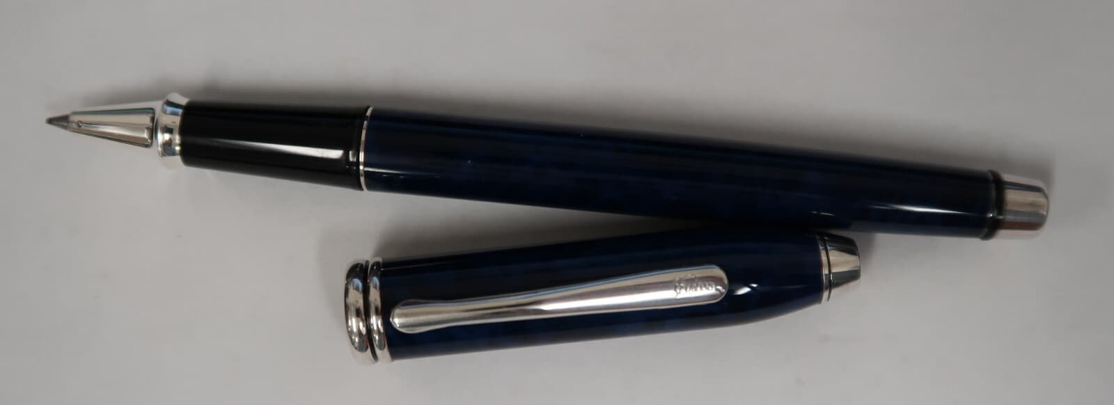 Cross Townsend Rollerball Pen Midnight Blue & Silver Made In USA New In Bx 592-1 3
