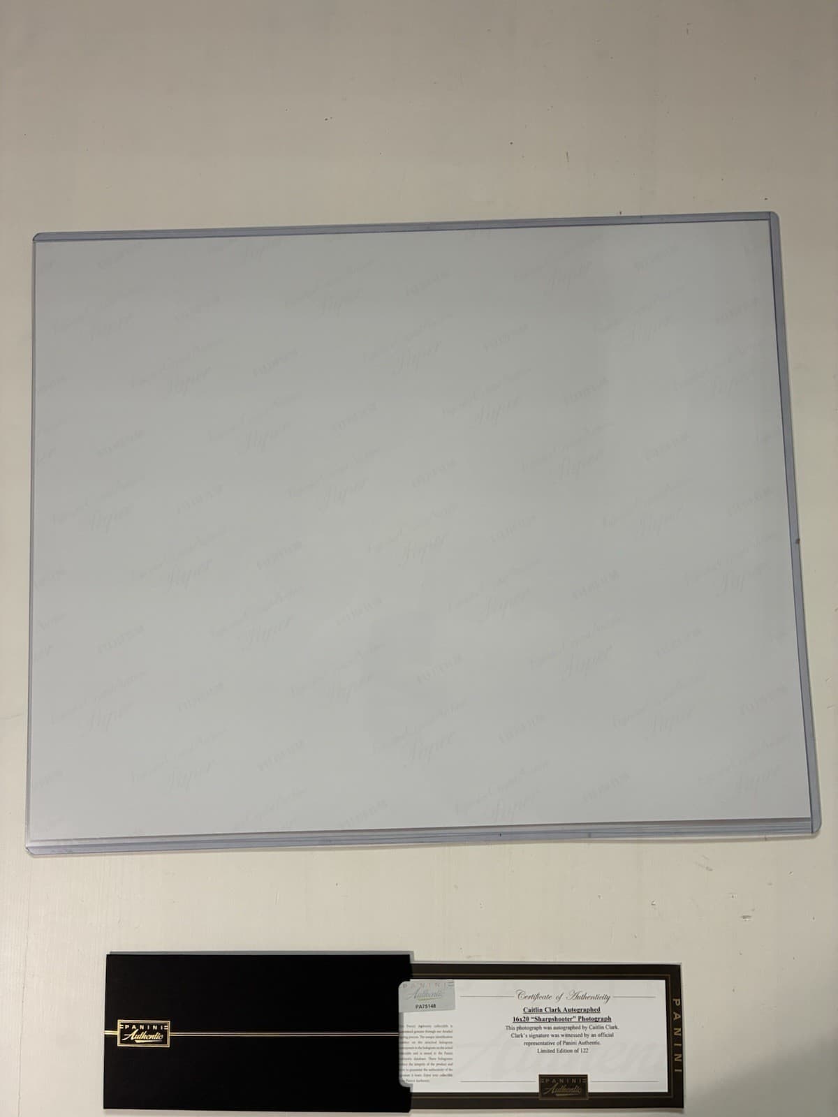 6/122 PANINI  CAITLIN CLARK AUTOGRAPHED 16X20 PHOTOGRAPH Signed 4