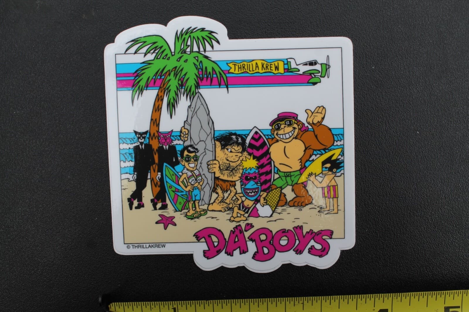 T&C Thrilla Krew Neon Da Boys Town & Country Surfboards Hawaii Surfing STICKER 2