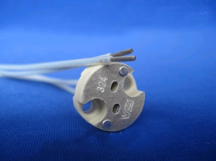  VS 324 halogen lampholder G4 G5.3 G6.35 high temperature wire lamp socket