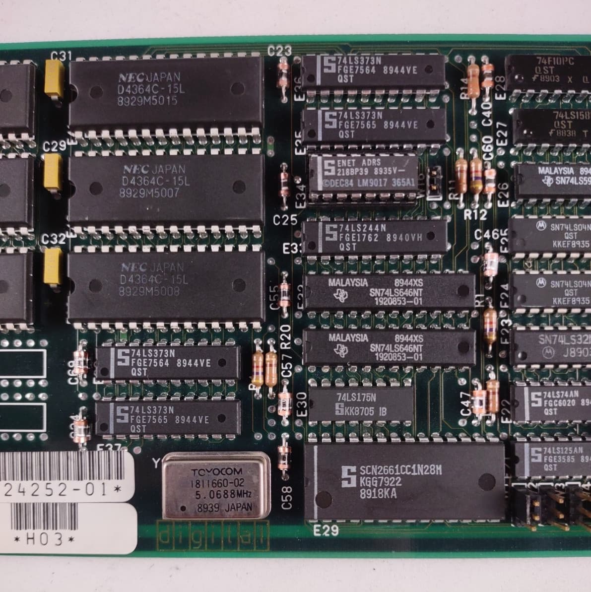 TWO Vintage DEC Digital DEPCA 10Base2 ethernet card 8 bit ISA 4