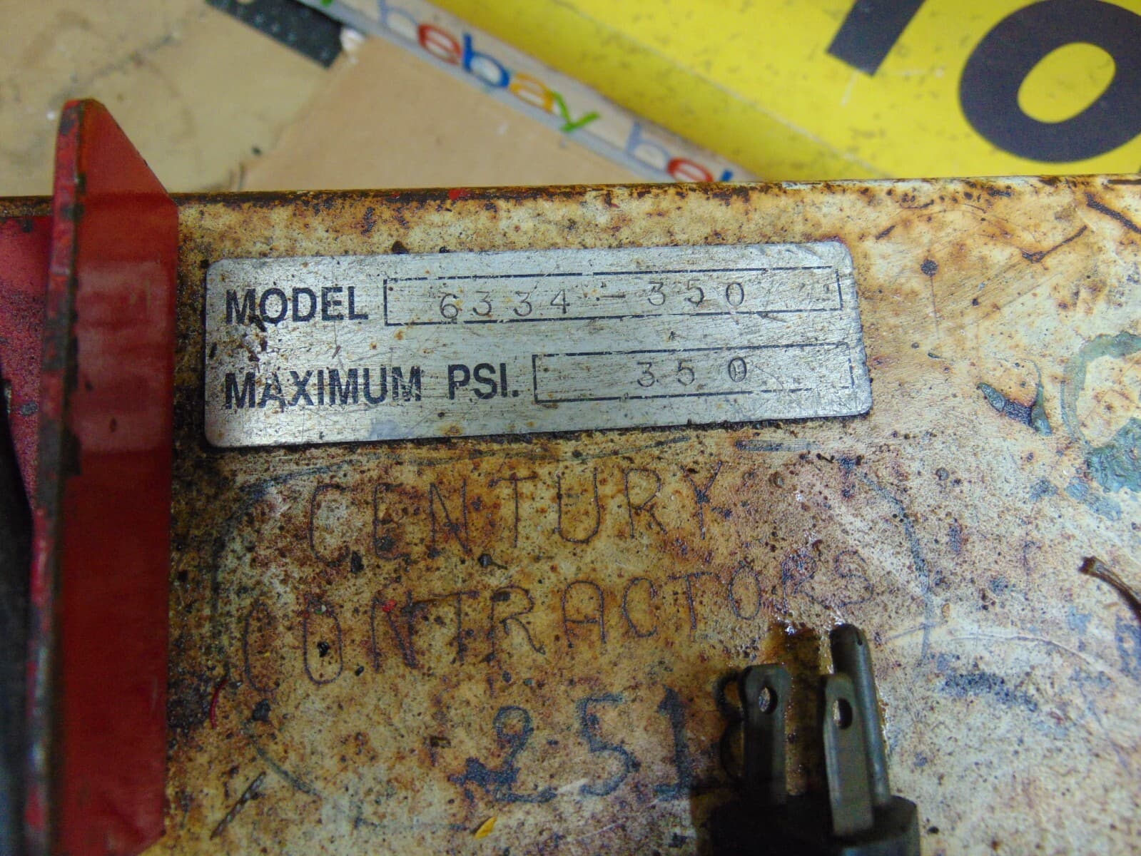 GENERAL PUMP HYDRO TEST HYDROSTATIC TESTER 6334-350 HYDROSTATIC TESTER 4