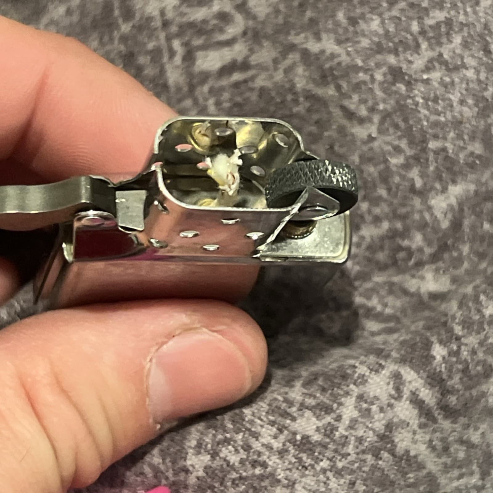 UNFIRED Zippo Lighter Insert Only -  Chrome Replacement -Full Size - W/Flint 5