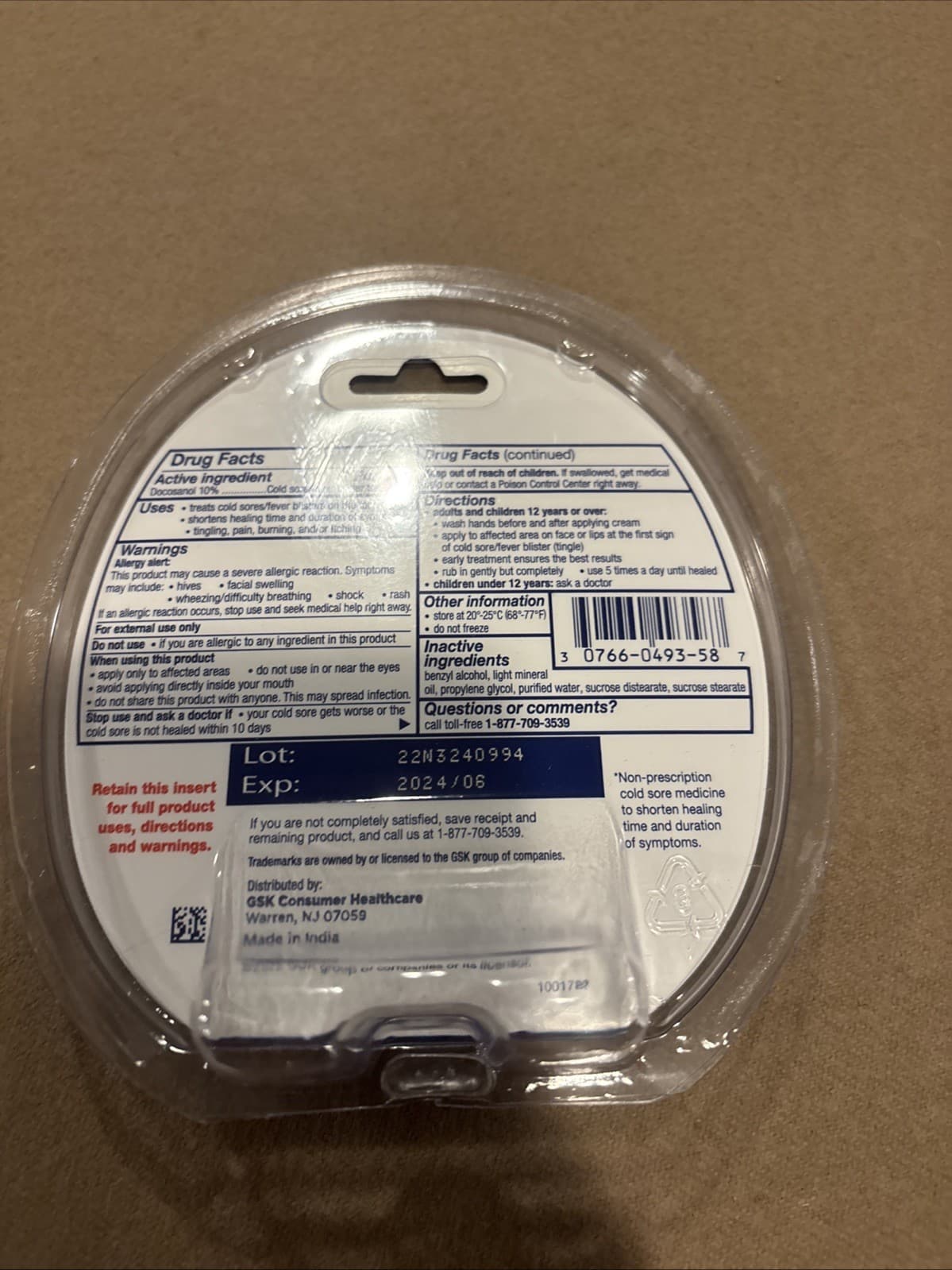 Abreva Docosanol Cream Cold Sore Treatment, Pack Of 2,  06/2024 2