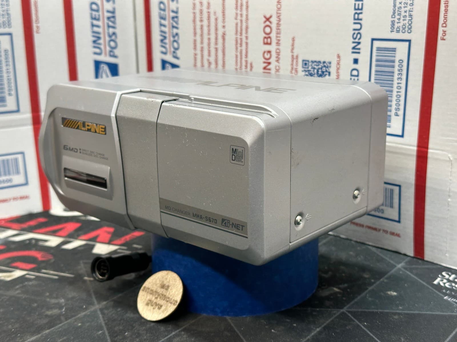 ALPINE # MHA-S670 Ai-NET MiniDisc 6 Changer Vintage Old School RESTORED #03 4